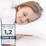 Kinderkopfkissen Kissen 40x60 - Ergonomisches Kissen Kinder für weiche Träume - Komfortkissen Kinder für optimale Stützkraft - Baby Kissen mit Baumwollbezug & waschbar 60°C - Made in Spain & Öko-Tex