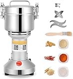 Kotsy Tragbare Getreidemühle,Herb Grain Spice Getreidemühle Mühle Mehl Pulver Maschine 220 V,3 Klingen Timing Schleifmaschine High Speed Küchenmaschine (500g)