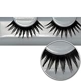 Grimas professionelle Echthaar Wimpern | Nummer 112 - schwarz, dichte Spitzen | Hochwertige Volumen Wimpern mit natürlichem Look für Alltag, Karneval, Theater und mehr