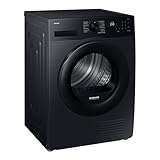 Samsung DV90DG52A0ABEG Wärmepumpentrockner, 9 kg, EEK: C, AI Wäschetrockner mit WiFi-SmartThings-App, LED-Display, Hygiene-Programm, Air Refresh, Knitterschutz, Schwarz