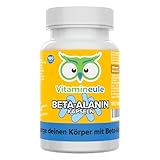 Beta Alanin Kapseln - 500mg - Qualität aus Deutschland - ohne Zusätze - laborgeprüft - vegan - kleine Kapseln statt Tabletten - Carnosin Booster - Training & Kraftsport - Vitamineule®