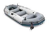 Intex Unisex-Adult Schlauchboot Boot Mariner 4 Set Phthalates Free Inkl. Paddel und Luftpumpe-Professional Series, Grau, 328 x 145 x 48 cm (L x B x H)