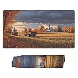 Gaming Mauspad, Mauspad XXL 600 x 300 x 3 mm Mousepad Autumn Farm Mauspad Gaming Zubehör mit Anti Rutsch Basis Mouse Pad Wasserdicht und Langlebig für Maus und Tastatur, Home Dekoration m-880