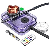 HUAPOPMU Tragbare transparente Acryl-Shisha-Box wie ein Buch Shisha-Set Nargile Shisha Narguile Chicha Cachimbas Shisha-Kit (Purple)