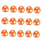 Alipis 15 Stück Teiliges Tischfußball Kunststoffbälle Orange weiß Mini Fußball Ersatzbälle für Tischfußballspiele Indoor Fußball Zubehör