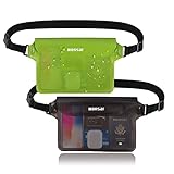 WONSAR 2 Stück wasserdichte Tasche mit Verstellbarem Gurt, Wasserdichter Beutel, Unterwasser handyhülle, wasserdichte Bauchtasche für Wassersport, Strand, Schwimmen, Bootsfahrten usw