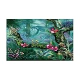 MZPOZB Juwel Rückwand 3D Aquarium Hintergrund Poster Klebstoff Aufkleber Fisch Tank Unterwasser Wald(Color1,40x80cm)