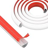 ACESOME Kabel Verstecken Selbstklebend, Weiß Einschnur Kabelkanal 1.5cm x 1cm (Bx H), Kabelabdeckung Decke PVC Kabelkanäle Kabelschacht Kabelkanal Boden Kabelleiste Wand (3m)