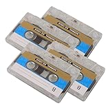4 x Blanko-Audio-Klebebänder – transparente Hülle, DIY-Kassettenbänder für kreative Grüße, Geburtstagsfeiern und Feiern – 30 Minuten, mehrfarbig