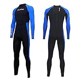 Ganzkörper-Tauchanzug Sport Skins Lycra Rash Guard für Männer Frauen, UV-Schutz Langarm einteilige Bademode zum Schnorcheln, Surfen, Tauchen, Schwimmen, Kajak fahren, Segeln, Kanufahren (M)