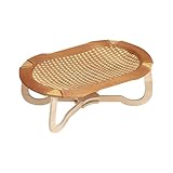 Rattan -Katzenbett - erhöhte kühlende Hängematte, atmungsaktives gewebtes Pad | Kratzfestem Stuhl für kleine, mittelgroße, große Rassen, Innenboden, Garten, Innenhof, Wohnmobilanwendung, langlebige Ha