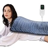 Heizkissen, 40 * 80 CM Schnellheiztechnologie Elektrisches Wärmekissen mit Automatischer Abschaltung und 6 Temperaturstufen für Rücken Schulter Bauch