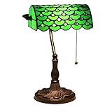Klassische Schreibtischlampe mit Zugkettenschalter für Zuhause, Büro und Schlafzimmer, Beleuchtung – Ele Detive Beleuchtungskörper