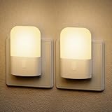JandCase Nachtlicht Steckdose mit Dämmerungssensor, 2 Stück Nachtlicht Kinder, 2700K Warmweiß, Auto EIN/AUS, Nachtlicht Dimmbar, Energieeffizient LED Nachtlicht für Flur, Treppe, Schlafzimmer