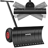tectake® Schneeschaufel, Laubsammler aus Metall, auf Rädern, Schneeschieber, Schneeräumer, Outdoor schneefrei, Winterdienst, Schneeschippe, Schneehexe, Schneepflug, Lawinenschaufel