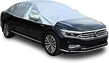 CaiTang Autoabdeckung Halbgarage Winter, Wetterfeste Auto Abdeckplane Winter, wasserdichte Halbgarage, Halbabdeckung Wasserdicht, Schützt vor Regen, Schnee, Frost, Sonne und Staub
