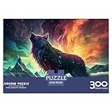 Wolf Verdicktes Holzpuzzle 300 Teile für Erwachsene Lustiges Spielzeug Intellektuelles Spiel Dekoration Lernspiel Stressabbau Spielzeug Entspannung und Intelligenz 300 Stück (40 x 28 cm)