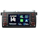 XTRONS 7 Zoll Android 14 Autoradio Car Stereo Multimedia Player Octa Core 4GB 64GB für BMW E46 Rover ZT Eingebautes 4G LTE Car Play Android Auto AKM DSP GPS Bluetooth WiFi Optional DAB OBD TPMS DVR