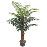 Lacers SMARAGDLINE Kunstpalme 120cm kunstpflanze Künstliche Pflanzen Groß Kunstbaum wie echt für Wohnzimmer Schlafzimmer Büro Deko Artificial Plants Outdoor Balkon Dekoration kunstblumen