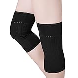 Kniebandage für Herren und Damen, Kaschmir, unterstützt Beinwärmer, Winter, warm, thermische Wolle, Radfahren, Skifahren, Laufen, Kniepolsterung, dicke Knieschützer, Kniewärmer, 1 Paar