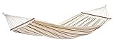 AMAZONAS Boho Stabhängematte XL Brasilia Cappuccino handgefertigt in Brasilien 210 x 140 cm für 1-2 Personen bis 150 kg gestreift