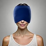 newgen medicals Gelmasken: 360°-Migräne-Maske zum Kühlen und Wärmen, 2 Gel-Lagen, blau (Wärmemasken Gesicht, Augenmasken Kühl)