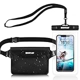 wonsar wasserdichte Tasche, wasserdichte handyhülle Unterwasser, wasserdichter Beutel, wasserfeste Tasche Bauchtasche wasserdicht für Wassersport, Strand, Schwimmen, Bootsfahrten usw