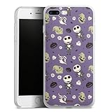 Silikon Hülle kompatibel mit Apple iPhone 7 Plus Case transparent Handyhülle Nightmare Before Christmas Disney Pattern