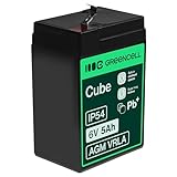 Green Cell AGM 6V 5Ah Akku VRLA Blei-Batterie Bleiakku Ersatzakku Gelakku Akkubatterie Zyklenfest Unbemannt Spielzeug, Elektro Spielzeug, Alarm, Notstrom, Kinderfahrzeuge, Kinder-Quad