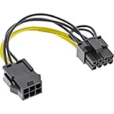Mainboard Strom Adapter PCI-Express 6pol auf 8pol Netzteil Stecker Grafikkarte PCI-Express Ansch