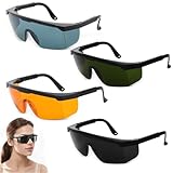Puedno 4 Stück IPL Schutzbrille 190nm - 2000nm, Laserschutzbrille zum Laser Haarentfernung, UV Lichtschutzbrille für Schönheit HPL/IPL Haarentfernung, 4 Farben