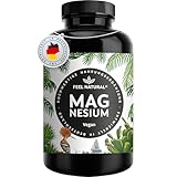 Magnesium hochdosiert Kapseln - 365 Stück (Jahresvorrat) - 664mg je Kapsel, davon 400mg elementares Magnesium - höherer Gehalt als andere Magnesiumformen - Laborgeprüft & Vegan