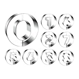 Weldphur Donut Backformen - 9 Teile Plätzchenausstecher | 8.9cm Antihaft Ziffernform Für Pfannkuchen Muffins Kuchen Fondant Teig Käse Schokolade Bonbons,Für Kinder, Studenten und Erwachsene