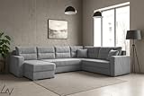 Generisch Sofa Couch Garnitur Sofagarnitur Captain U mit Schlaffunktion Wohnlandschaft Paros 5