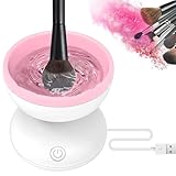 Brrnoo Elektrischer Make-up-Pinselreiniger, USB Aufladung Pinsel Reinigung Elektrisch, Automatische Kosmetikpinsel Reinigungsmaschine, Wenig Lärm Hochgeschwindigkeits Make-Up Pinsel Werkzeug