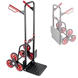 Treppensteigerwagen, Schwerlast-Treppensteiger-Transportwagen, 150 kg Tragkraft, Sackkarre zum Transport von Möbeln, Haushaltsgeräten und Kartons in Haus, Büro und Lager