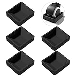 VooGenzek 5 Stücke 5.9 * 6.4 cm Gummi Möbelrollen Auflage, Anti-Rutsch-Pads für Möbelrollen, rutschfeste Füße Protector Pad, für Böden Möbelräder Geeignet, Schwarz