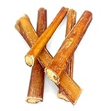 Ochsenziemer für Hunde I 5 Stück I 12 cm I getrocknete Ochsenziemer I Bully Sticks I Hundeleckerlis fettarm I Kausnack von Wuffsnacks