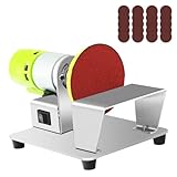 Multifunktionale Tischschleifmaschine, Mini-Tellerschleifer mit 7 einstellbaren Geschwindigkeiten, DIY-Polierschleifmaschine mit 20 Schleifpapieren, Schleifpapier-Saugnapf 75 mm