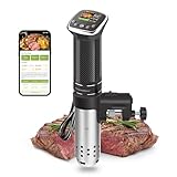 KitchenBoss Sous Vide Stick Garer：WiFi Präzisionskocher App-Steuerung Sous Vide Stab 1100W Zirkulation 40℃-90℃ Temperaturbereich IPX7 Wasserdicht LCD Touch Display Ultra-leise Tauchzirkulator