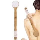 Badebürste Langer Griff für Dusche | Katzenpfotenmassage Dusche Rückenbürste | Badebürsten Lange Griffe für ältere Menschen, Rücken mit weichem, dichtem Samt für müheloses Reiben