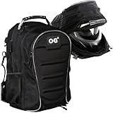 OG Original CityRunner Motorrad Rucksack, Wasserdicht Erweiterbar 30-35L, Helmtasche, Motorradfahrer, Helm-Trageriemen, Hohe Kapazität, Laptopfach, Reflektierend