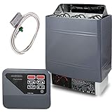 vanvilla Saunaofen [Modell 2023] Saunaofen 9kw mit externer Steuerung 380V Sauna Ofen Heizung Finnische Sauna Fasssauna Gartensauna