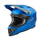 O'NEAL | Motocross-Helm | MX Enduro Motorrad | ABS-Schale, Lüftungsöffnungen für optimale Belüftung und Kühlung | 1SRS Helmet SOLID V.24 | Erwachsene | Blau | Größe S