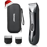 Intimrasierer Mann, Kensen Trimmer Herren Elektrisch, Körperhaartrimmer Herren Intimrasierer für Männer mit LED-Licht Haarschneider Body Groomer Wasserdichter IPX7 Nass Trocken 100Min Laufzeit