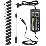 3V-24V Einstellbares Netzteil Universal Netzteiladapter 3A 72W Verstellbarer Netzadapter 100V-240V AC to DC mit LED Spannungsanzeige und 5,5x2,5mm 14 Tipps für Haushaltselektronik, DC Motor 3A Max
