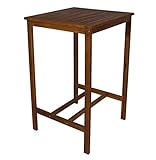 DEGAMO Stehtisch Indra 70x70cm, Höhe 110cm, Akazienholz geölt, FSC®-Zertifiziert