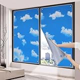 Wärmedämmende Folie für Fenster,Sonnenschutzfolie Fenster Thermofolie Fensterfolie,Doppelte Aluminium Isolierfolie,Anti-UV Dämmfolie,wiederverwendbar,mit Saugnapf,9 mm