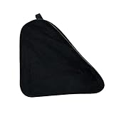 Qtrednrry Oxford Stoff-Skatetasche, Schlittschuhtasche mit verstellbarem Schultergurt, atmungsaktive schwarze Skating-Aufbewahrungstasche