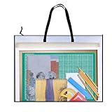 Art Supplies Tasche | 48,3 x 63,5 cm Poster-Tragetasche mit Griff und Reißverschluss, transparenter tragbarer Ordner, Kunstwerk-Aufbewahrungstasche für Poster, Schule, Uni, Reisen